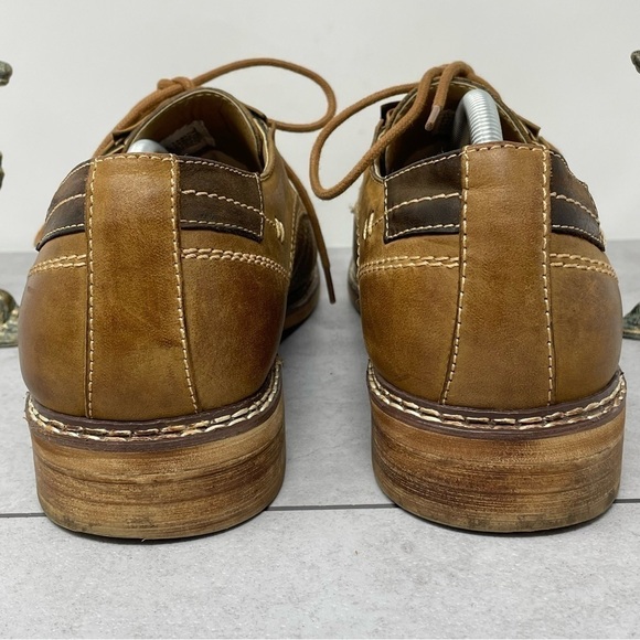 Steve Madden Brown TABLOID Leather Lace Up Oxford Shoes US 11.5 Mens - Picture 4 of 11